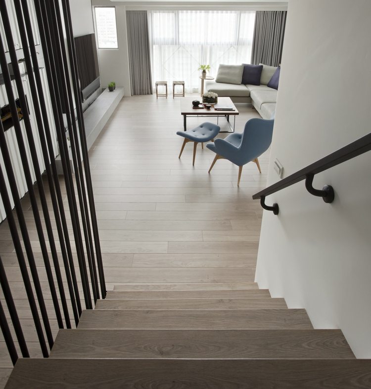 einrichtung minimalistisch asiatischem design treppe gelaender eisen stil