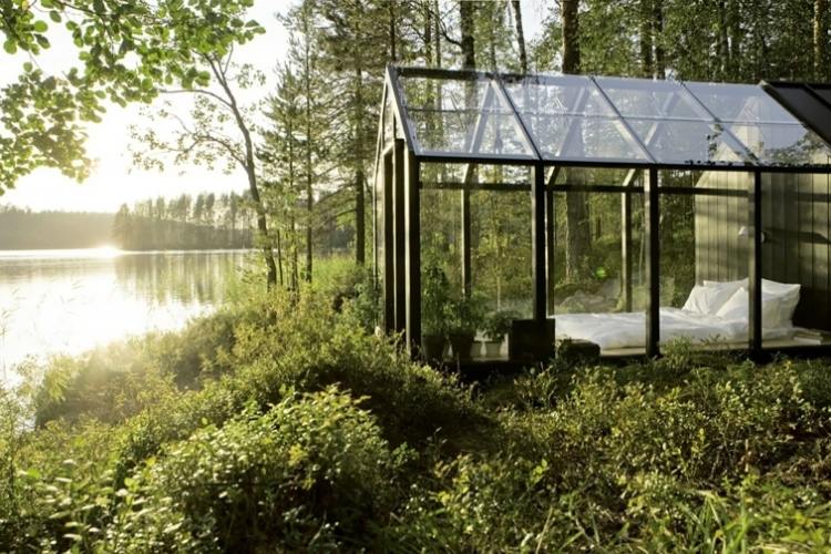 gartenhaus mit schuppen camping glashaus idee design modern