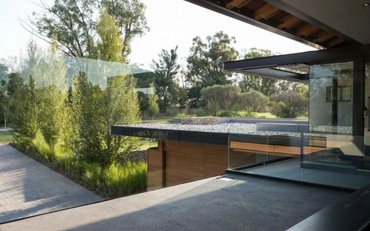 interieur aus natürlichen materialien garage holz design modern dach