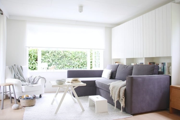  Ikea Einrichtungsideen wohnzimmer-manstad-sofabett-grau