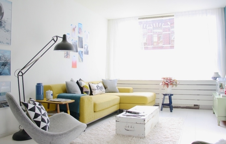 ikea-einrichtungsideen-wohnzimmer-sofa-kramfors-gelb