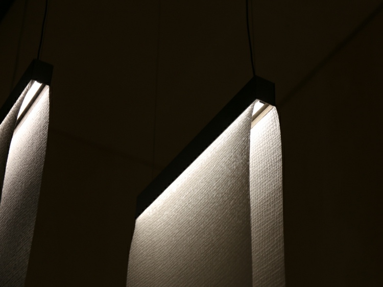lampe raumteiler vibia design fassung schwarz led