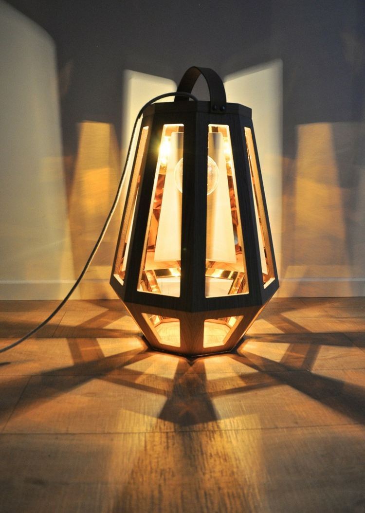 lampen design holz licht schatten effekt einrichtung raum
