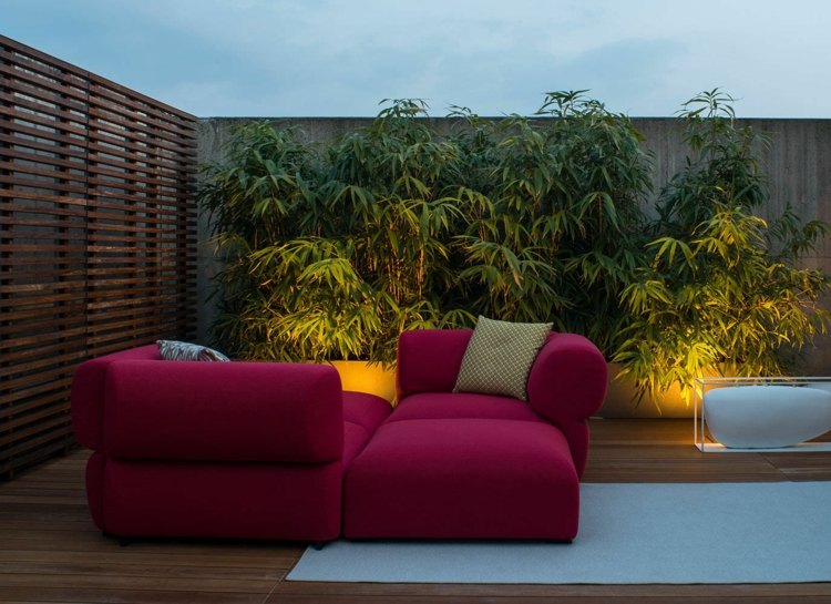 loungemoebel outdoor butterfly design bambus garten teppich