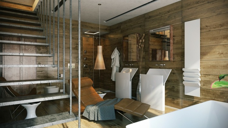 luxus badezimmer design idee waschbecken modern spiegel