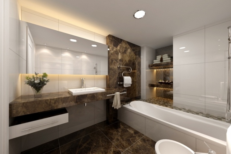 moderne-Komplettausstattung-Badezimmer-Beleuchtung-Fliesen