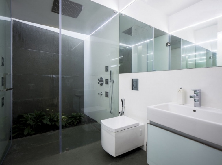 moderne-Komplettausstattung-Badgestaltung-Design-Ideen-Glas-Duschkabine
