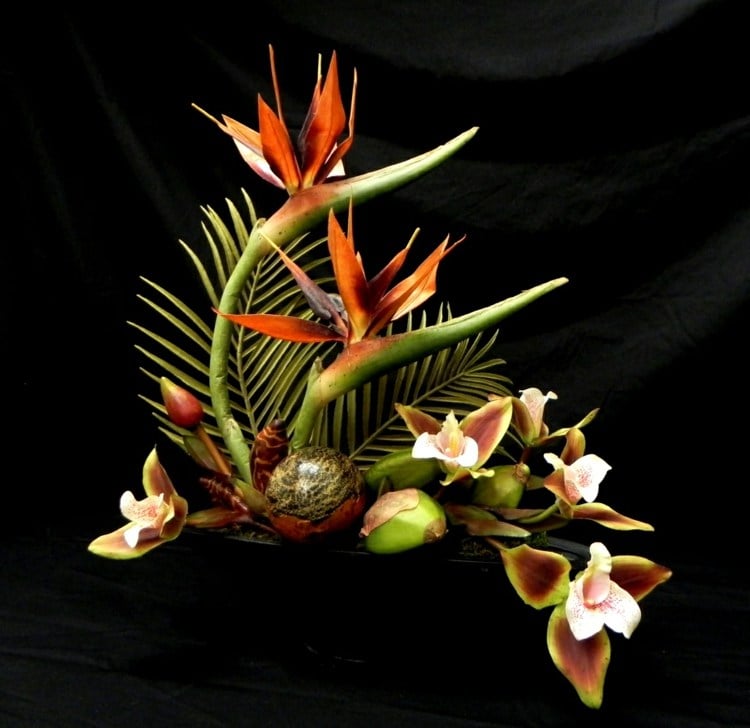 orchideen deko und arrangements tropisch ambiente idee