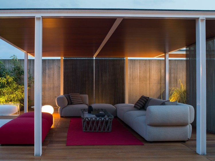 outdoor loungemöbel butterfly grau design fuchsia teppich