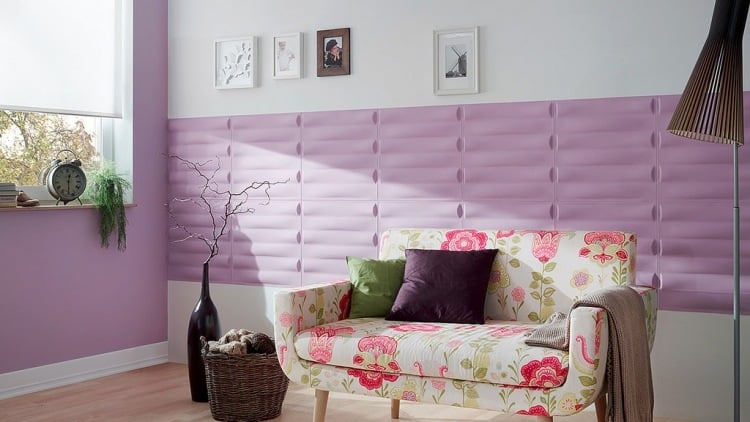 wandgestaltung-wohnzimmer-3d-wandpaneele-flieder-farbe-bjorn