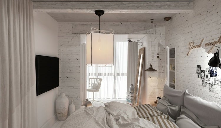 wohnung mit femininer einrichtung design komfort schlafzimmer weiss grau