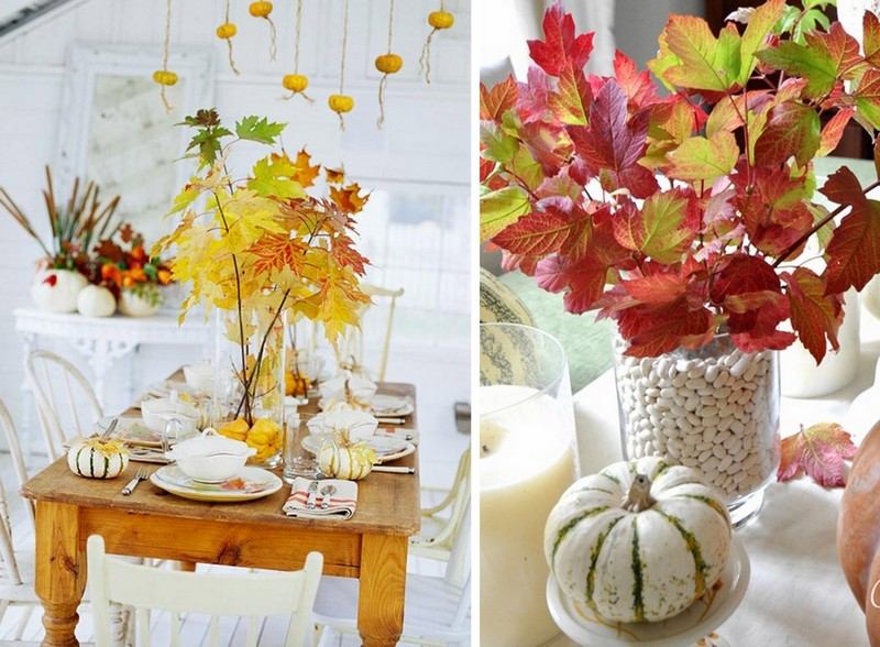 Herbstdeko-Naturmaterialien-Herbstblaetter-Tischdeko-Arrangement-Bohne