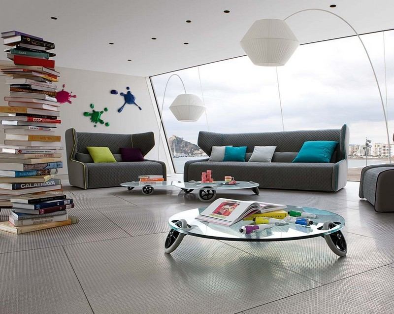 Sofa-Grau-Wohnzimmer-Wandgestaltung-dreidimensionale-Bilder