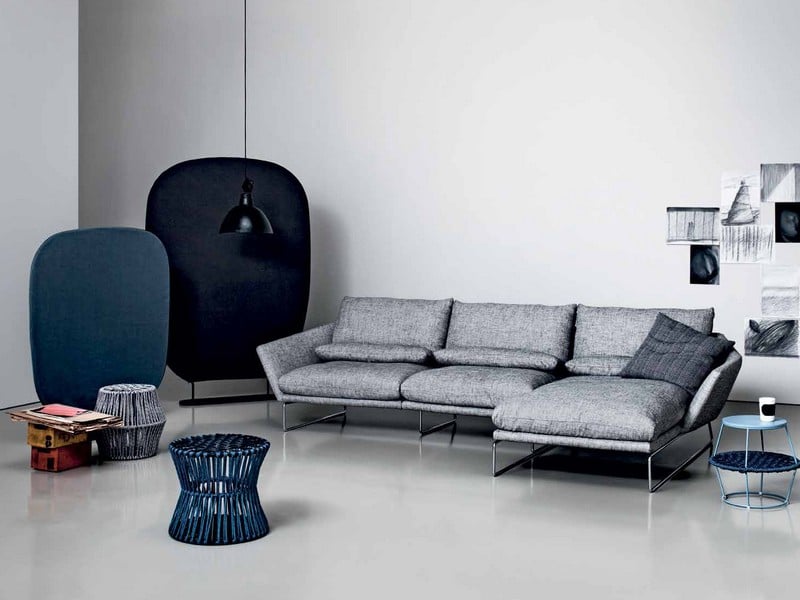 Sofa-Grau-Wohnzimmer-modern-gestalten-Ideen-skandinavischer-Schick