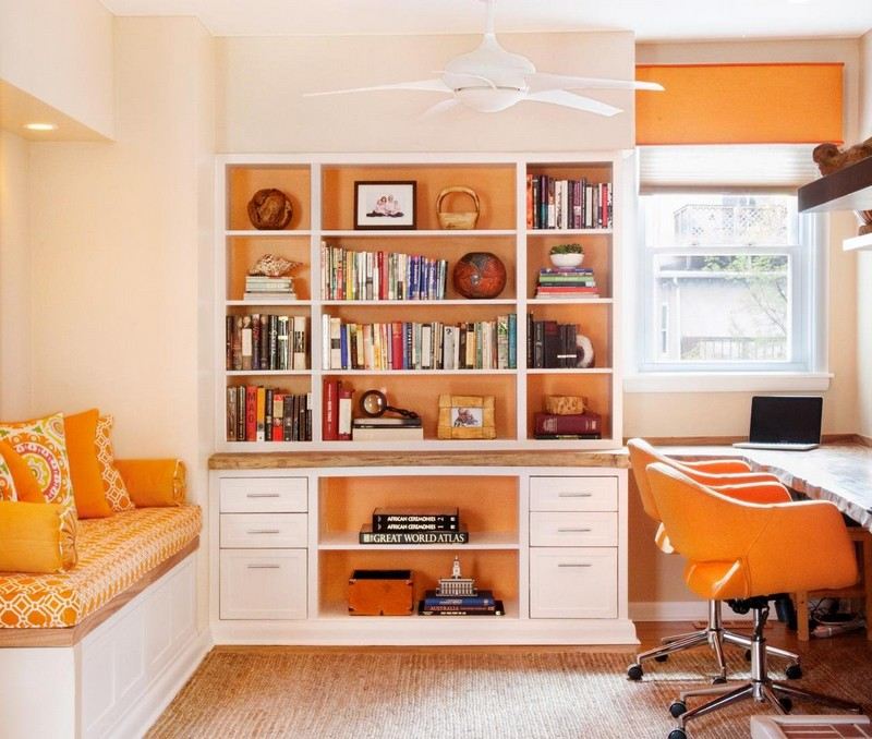Wandfarben-Ideen-Sand-Orange-Weiss-Kinderzimmer-kombinieren