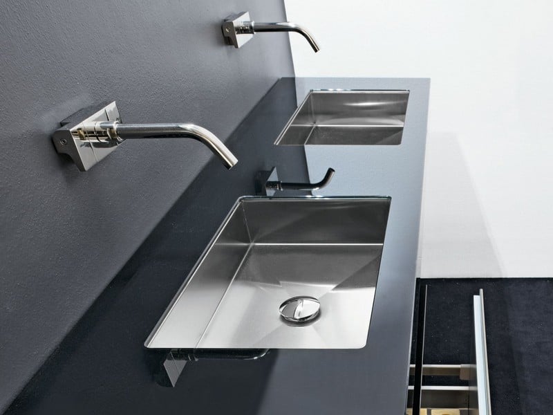 Waschbecken-moderne-Badezimmer-Gestaltung-Doppelwaschbecken-Metall-Makro-cube1