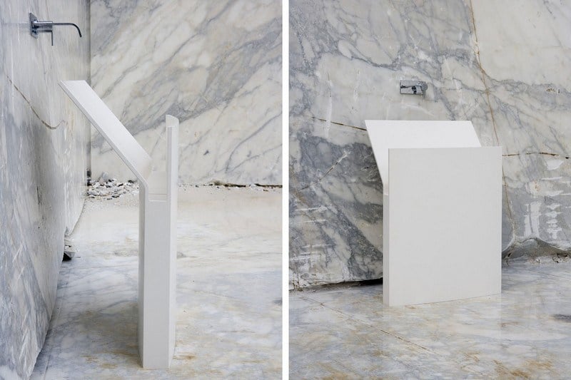 Waschbecken-moderne-Badezimmer-freistehend-eckig-weiss-Kunststof