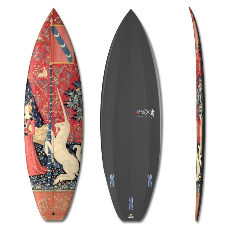 Designer Surfboards -rot-surfbrett-design-frankreich-kunst-bild-boom-art