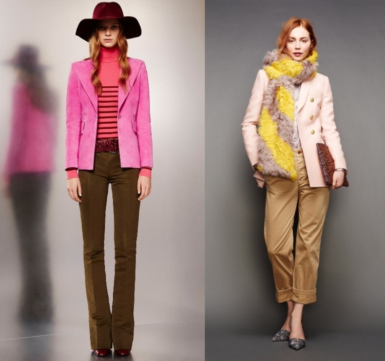 Herbstmode 2015 -damen-blazer-vintage-60er-akzent-farbe-hut-shal