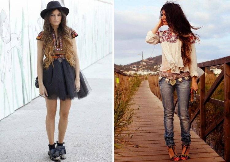 hippie-chic-mode-boho-kleid-jeans-muster-volksmotive-bluse