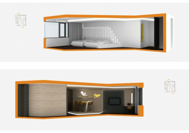 hotelzimmer design indirekter beleuchtung 3d projekt idee lounge 17 einrichtung