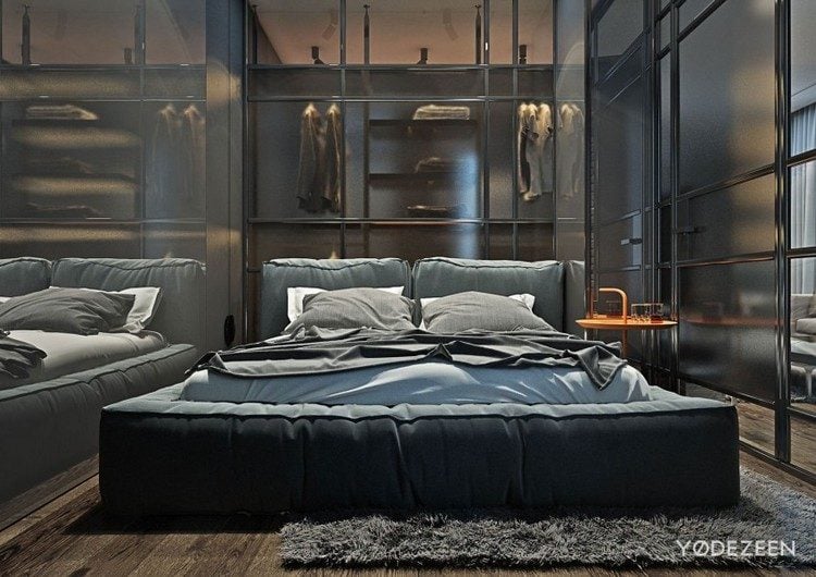 moderne-einrichtung-grau-schlafzimmer-doppelbett-weiche-polsterung