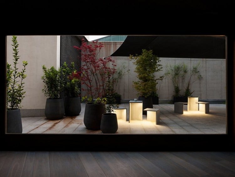 Moderne Gartenbeleuchtung led terrassenmoebel-beton-Empty-Vibia