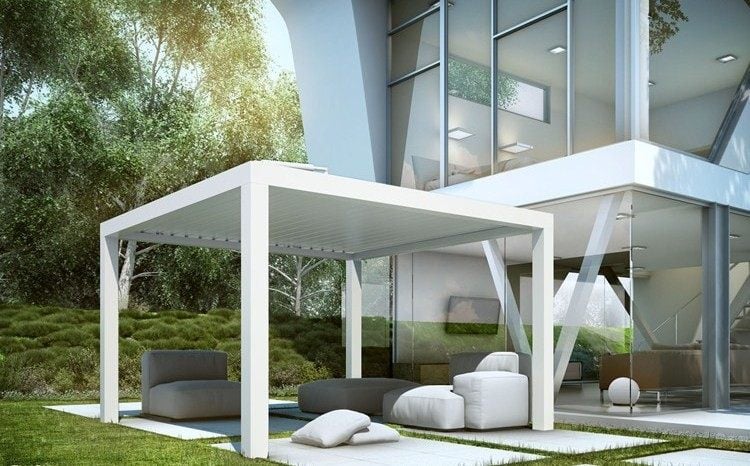 moderne-pergola-terrasse-freistehend-verstellbare-dachlamellen-KEDRY-KE-Protezioni Solari