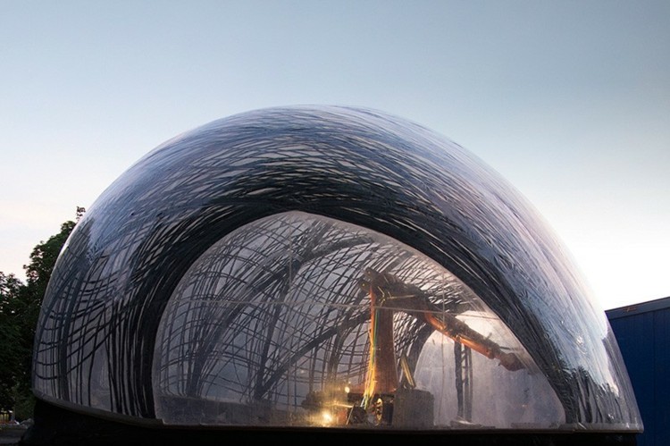 pavillon carbon maschinell leichtbau kunststoff stabil kuppel