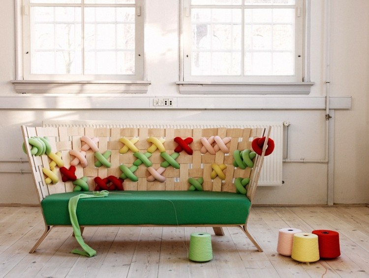 sofa sessel design einrichtung skandinavisch bunt farben