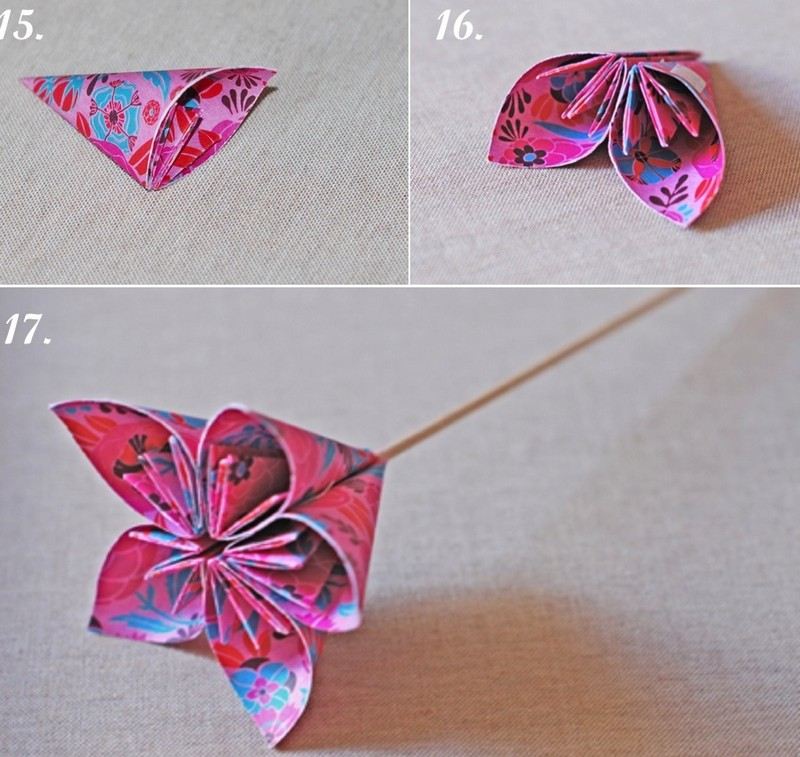 Basteln-Kindern-Origami-Blumen-falten-Deko-Ideen