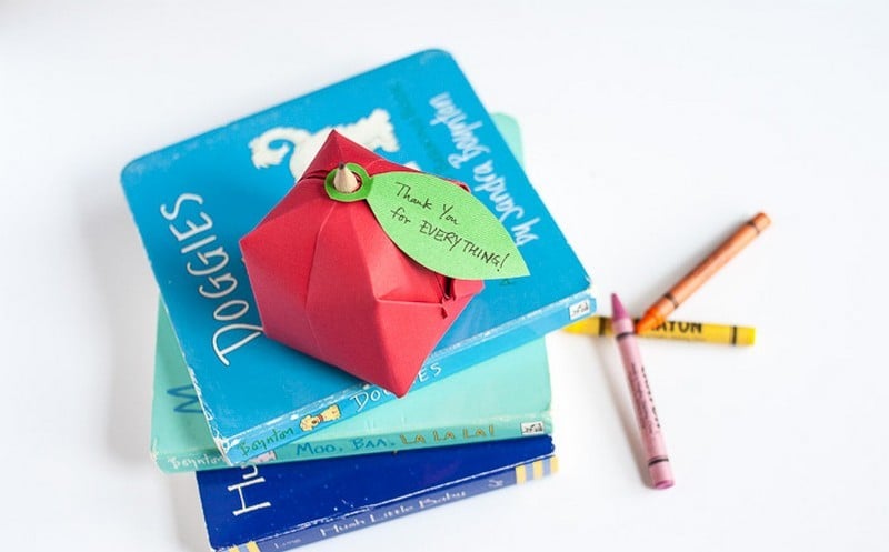 Basteln-Kindern-Origami-Papier-Apfel-falten-Anleitung