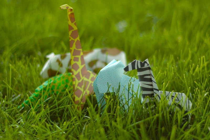 Basteln-Kindern-Origami-Zoo-Tiere-falten-Zebra-Giraffe