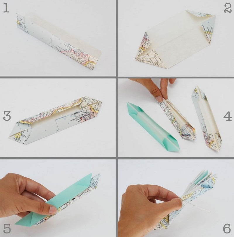 Basteln-Kindern-Origami-falten-Weltkarte-Druckpapier-Ideen