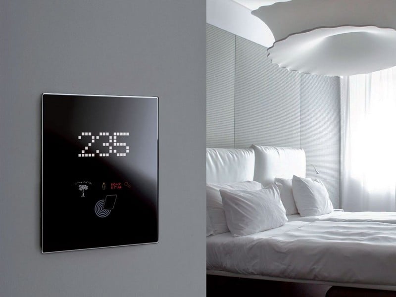 Lichtschalter-Steckdosen-modern-Temperatur-Kontroller-Schlafzimmer