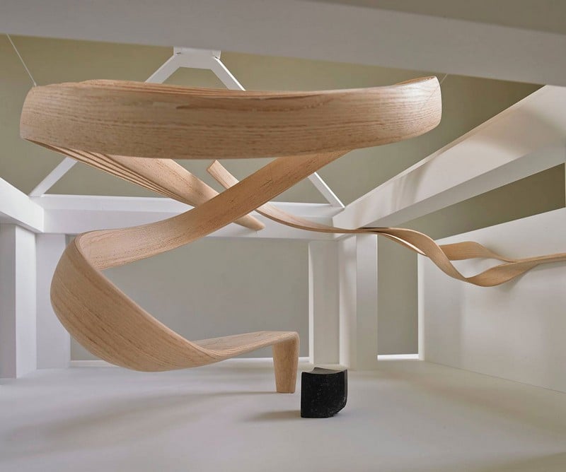 Schreibtisch-Holz-modern-Design-futuristisch-Ideen
