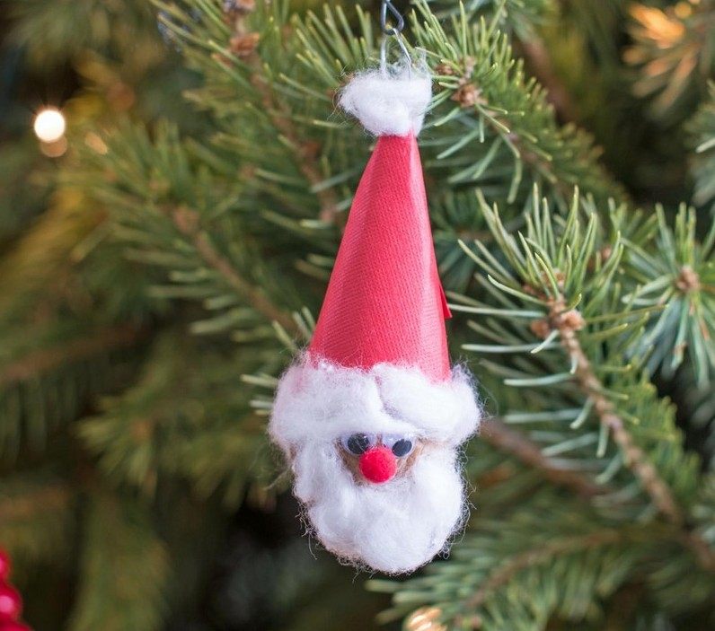 Weihnachtsbastelideen-2015-Kinder-Eltern-Weihnachtsmann-Papier-Baumwolle