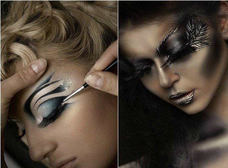 halloween-makeup-ideen-frauen-kunstvoll-augenschminke