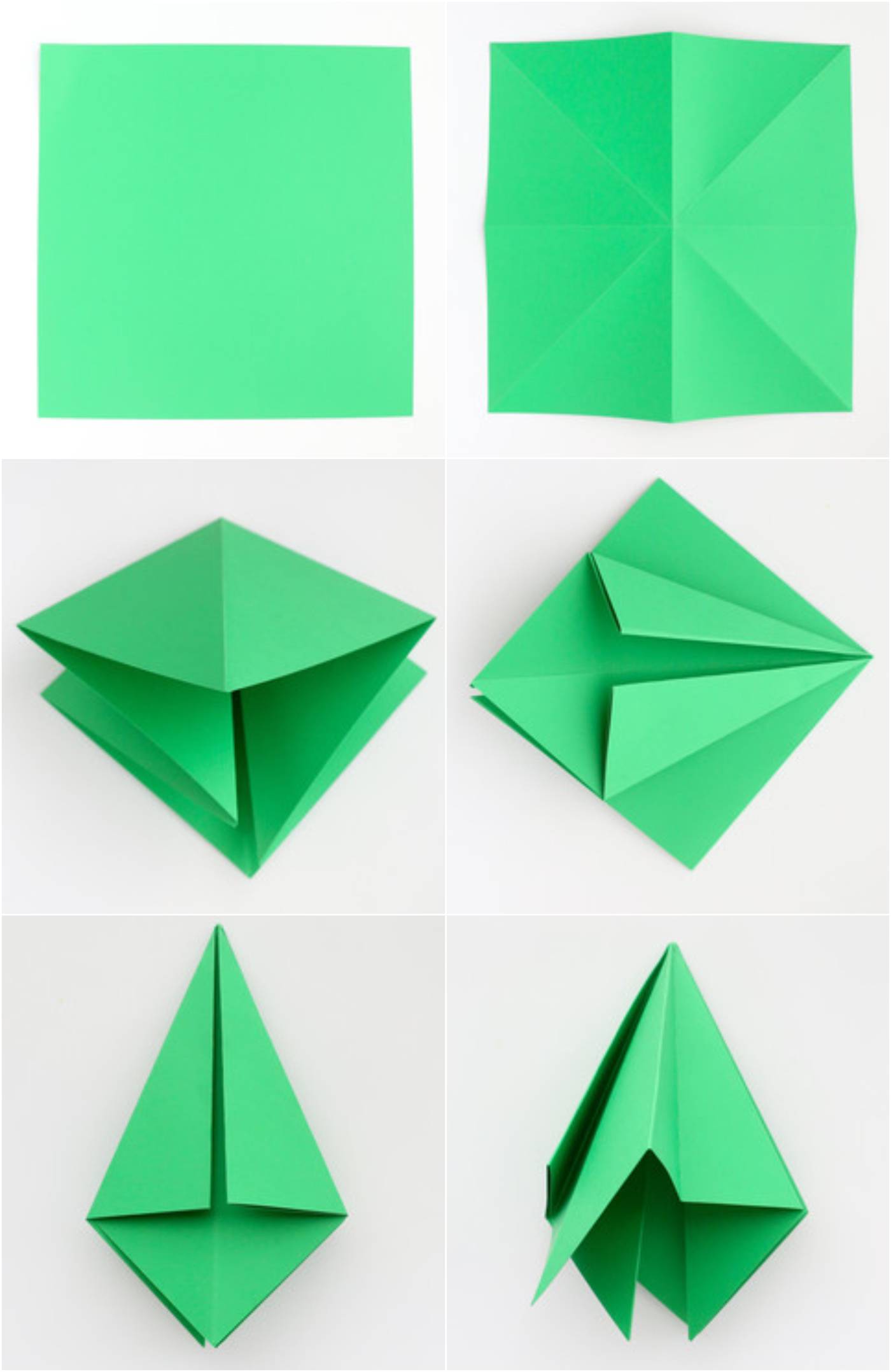origami tannenbaum aus papier falten anleitung