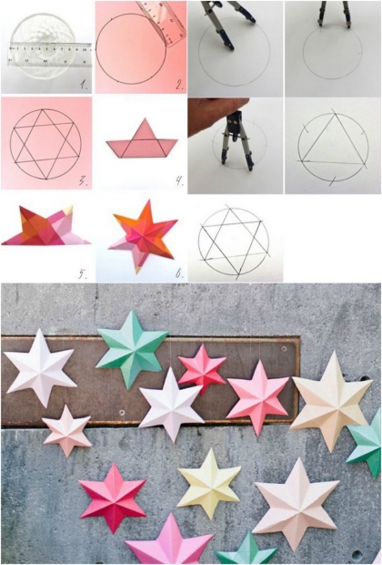 Origami Stern Falten Und Damit Zu Weihnachten Dekorieren