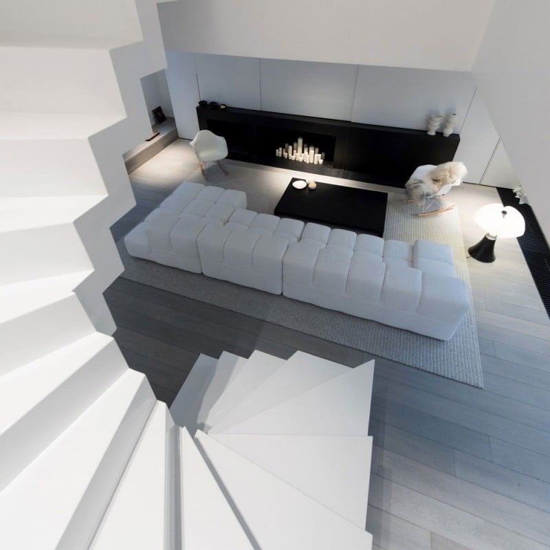 In Schwarz Wei einrichten  Eine minimalistische Luxus - Wohnzimmer Schwarz Weis Einrichten