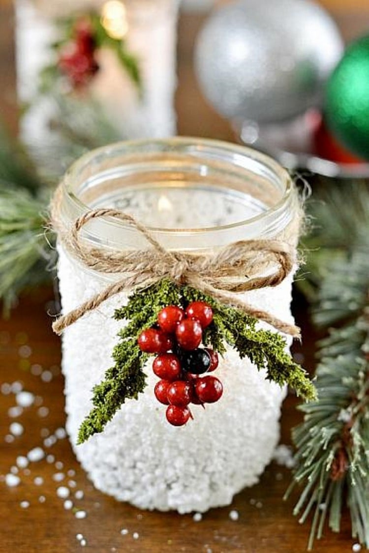 Weihnachtsdeko im Glas