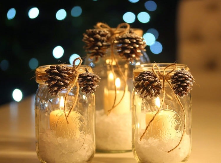 weihnachtsdeko-ideen-glas-windlichter-zapfen-jute-skandinavisch