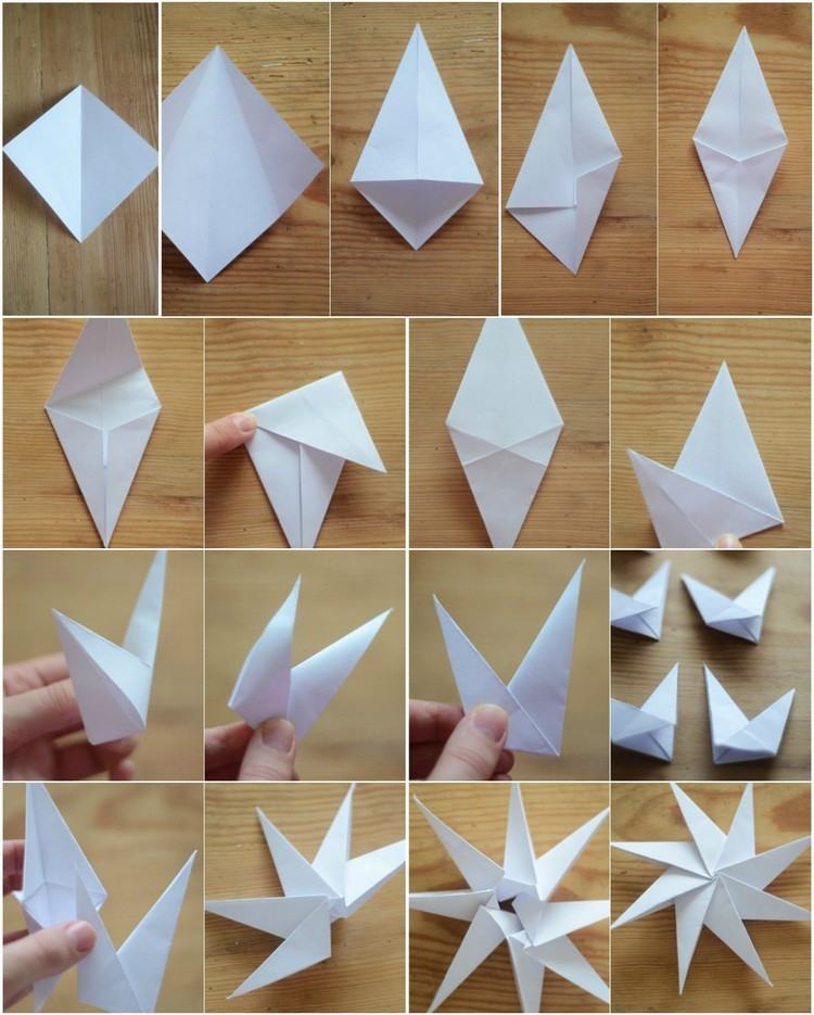 Weihnachtsdeko basteln aus Papier - 20+ Ideen mit Anleitung