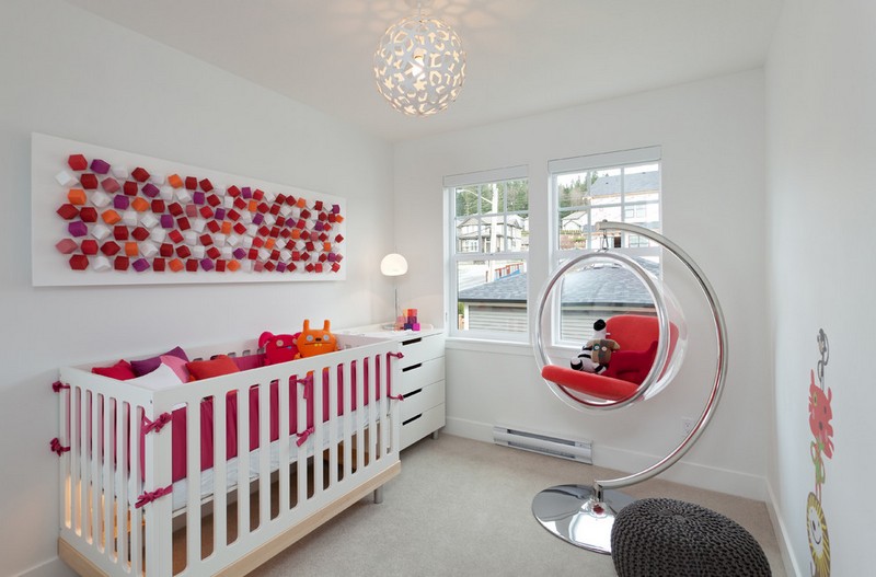 Babyzimmer-einrichten-Ideen-Wandgestaltung-modern-platzsparend