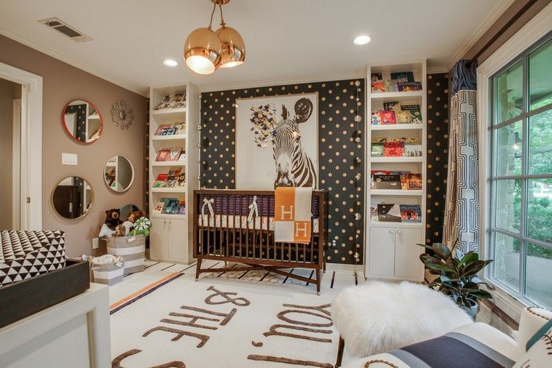Babyzimmer-einrichten-Ideen-Zebra-Wanddeko-Idee