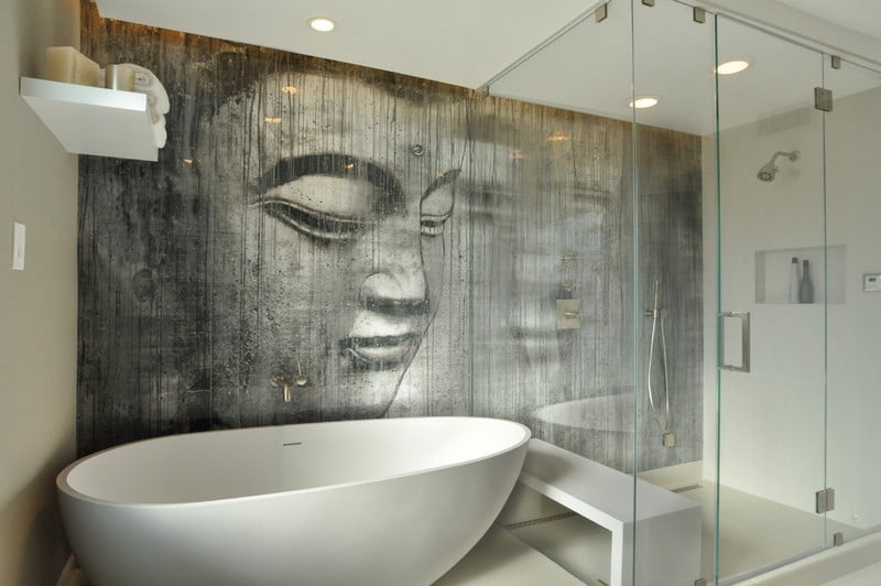 Badezimmer Ideen für kleine Bäder Buddha-Feng-Shui-einrichten-Caisson-Studios