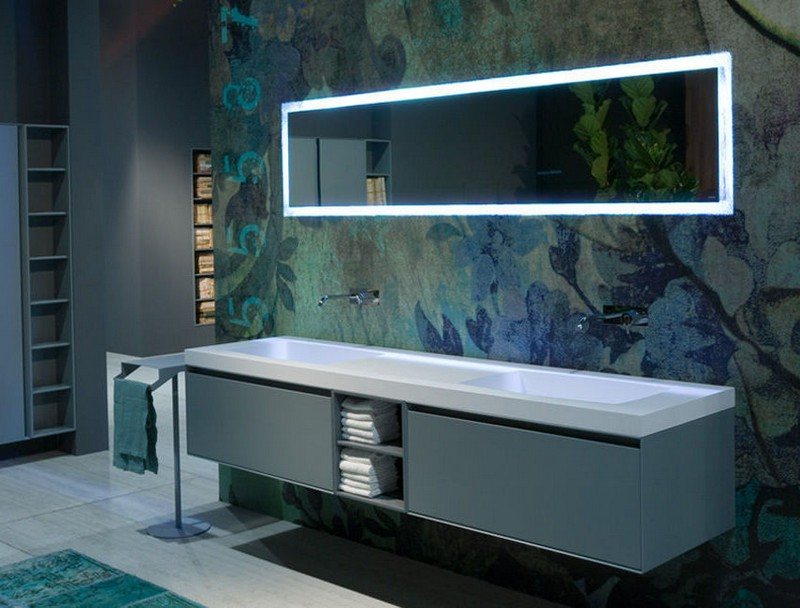 Badspiegel-Beleuchtung-Ideen-modern-stilvoll-Ideen-rechteckig-Design