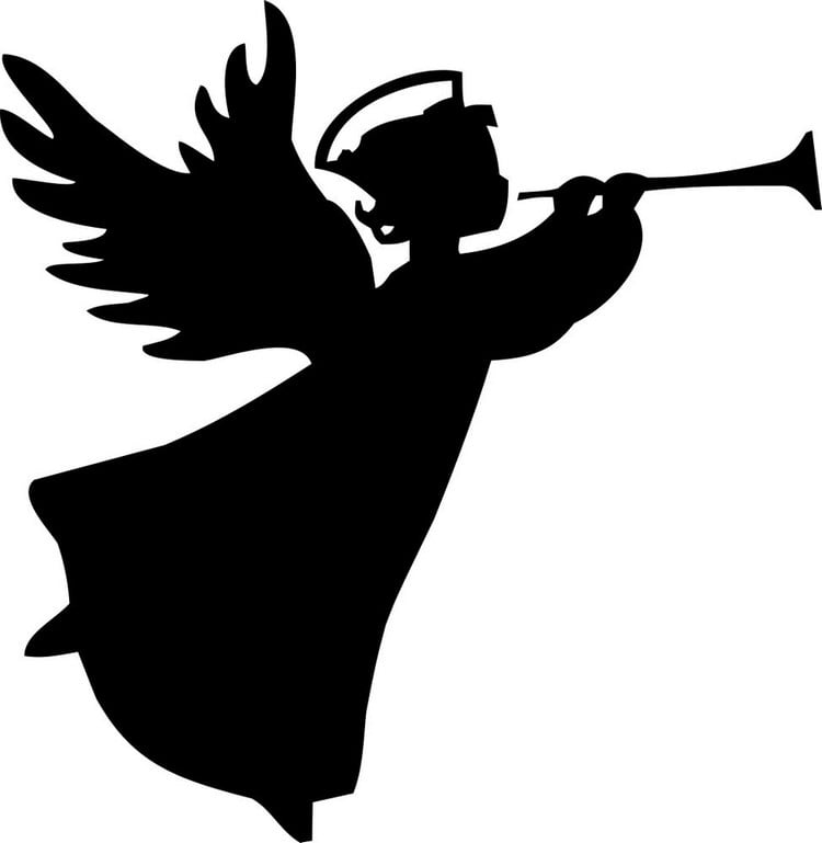 Bastelvorlagen-Weihnachten-engel-trompete