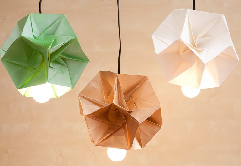 DIY-Lampe-Papier-falten-Origami-Anblick-Farben